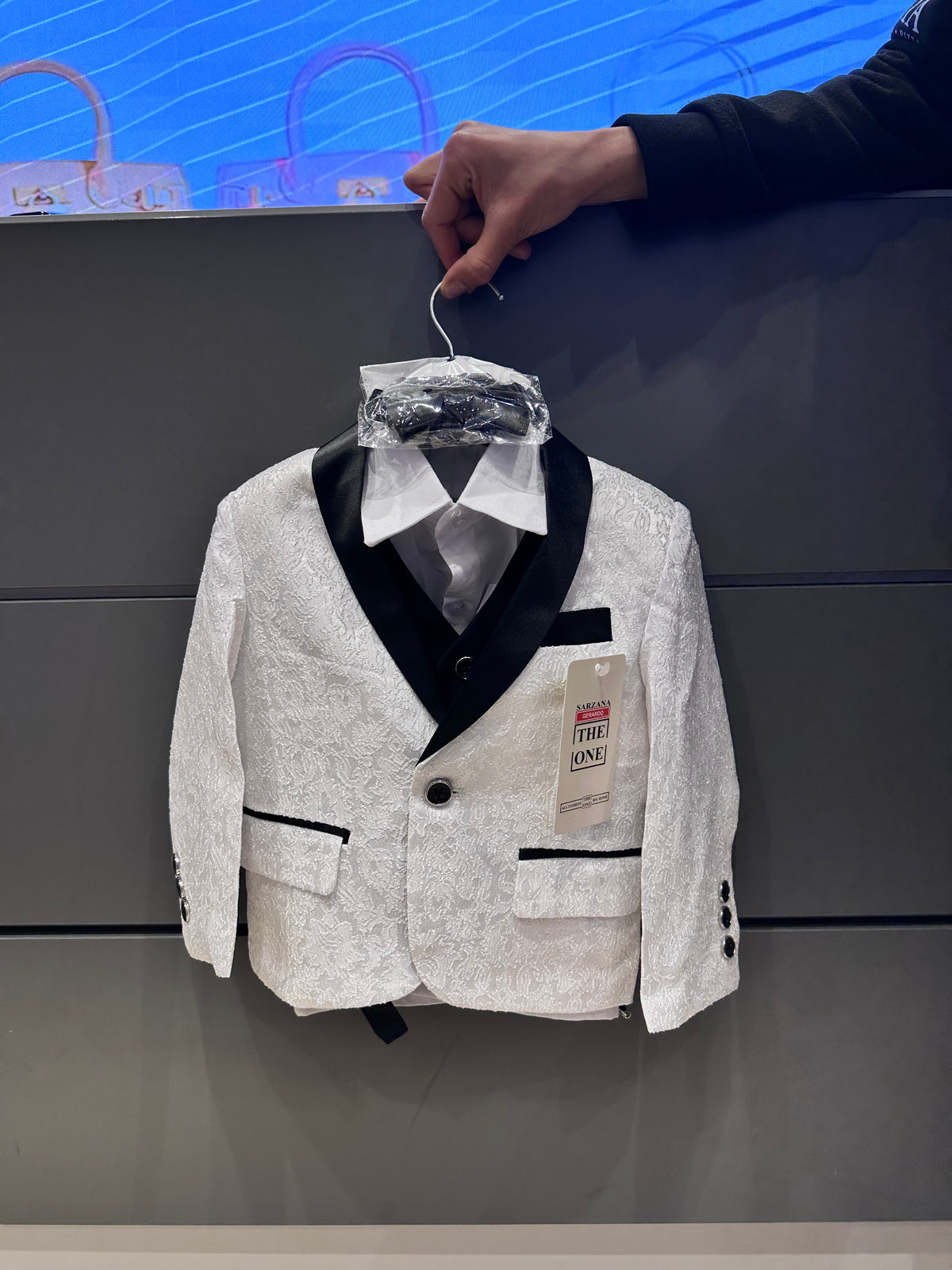 Completo elegante per bambino 5 pezzi – 1-16 anni Bianco 80%Poliestere 20%Cottone