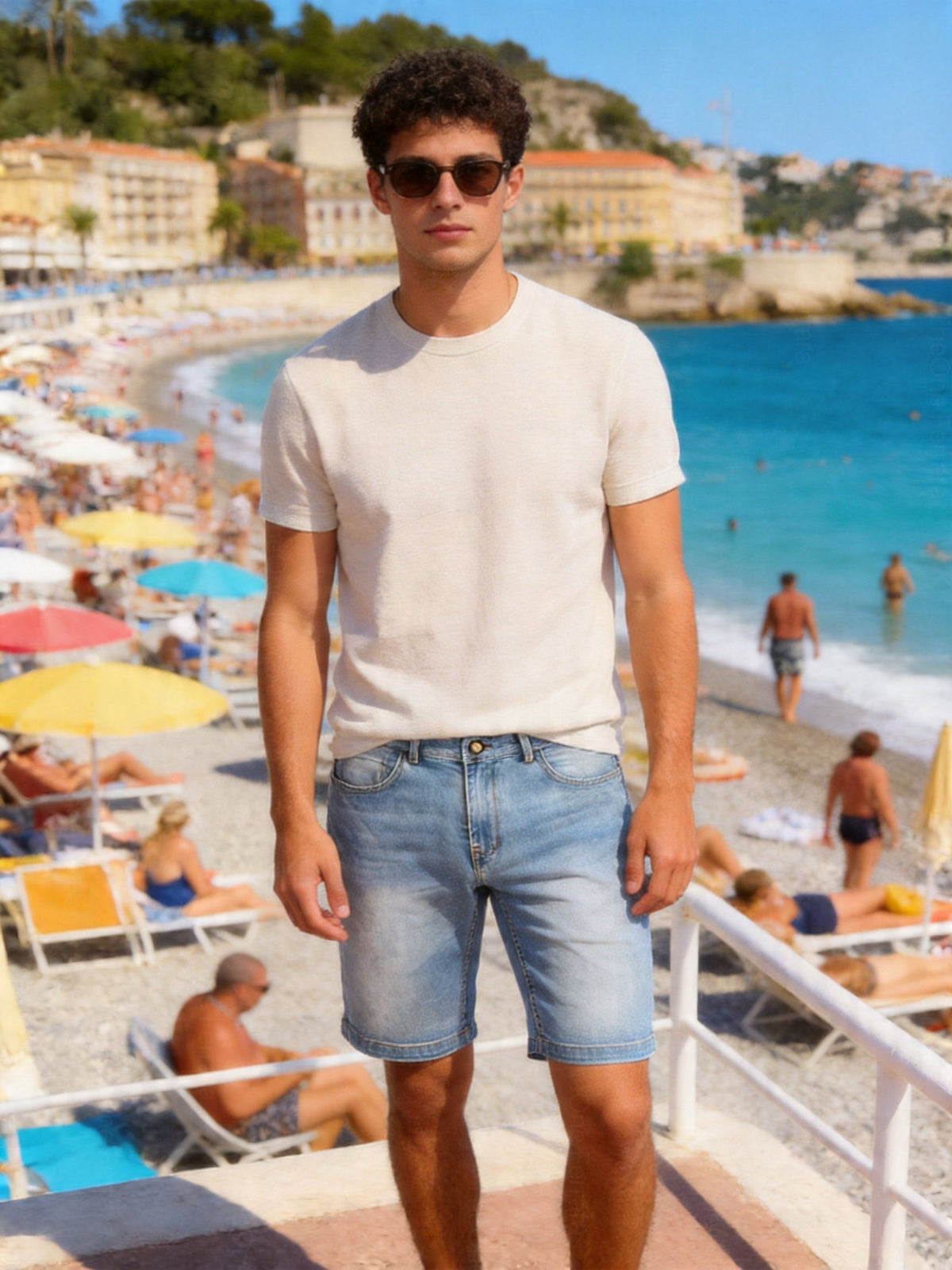 Shorts di Jeans Classici - RE1609 Denim Blue