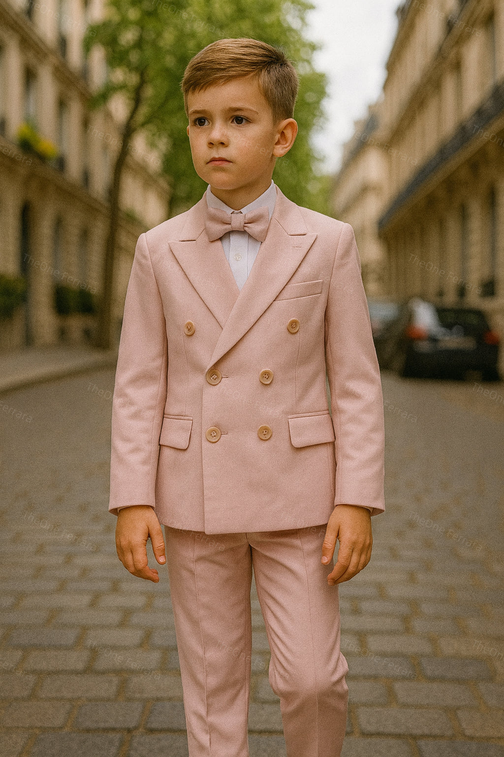 Completo Cerimonia Bambino in Stile Sartoriale – Abito Elegante Rosa 218