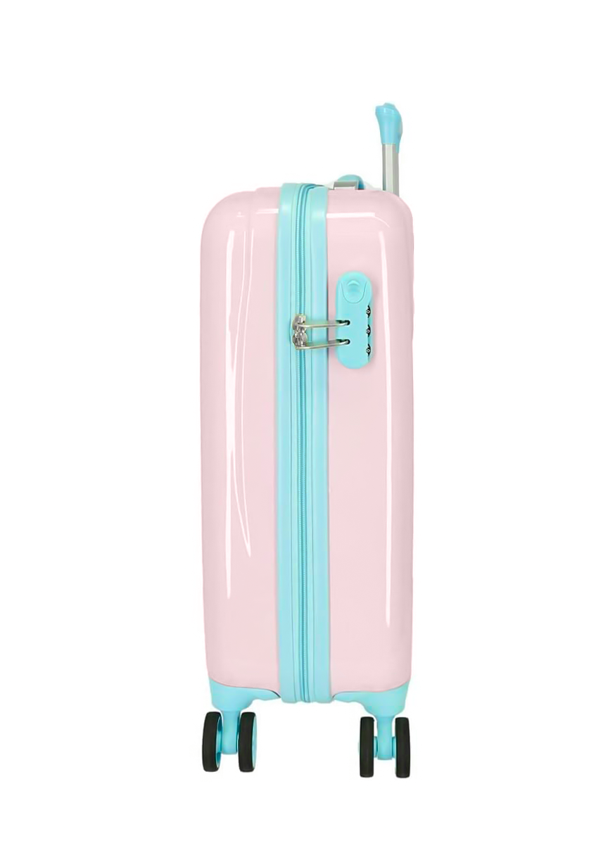 Valigia Cabina Unicorno Enso Magic – ABS Rosa 34L, 4 Doppie Ruote, Lucchetto