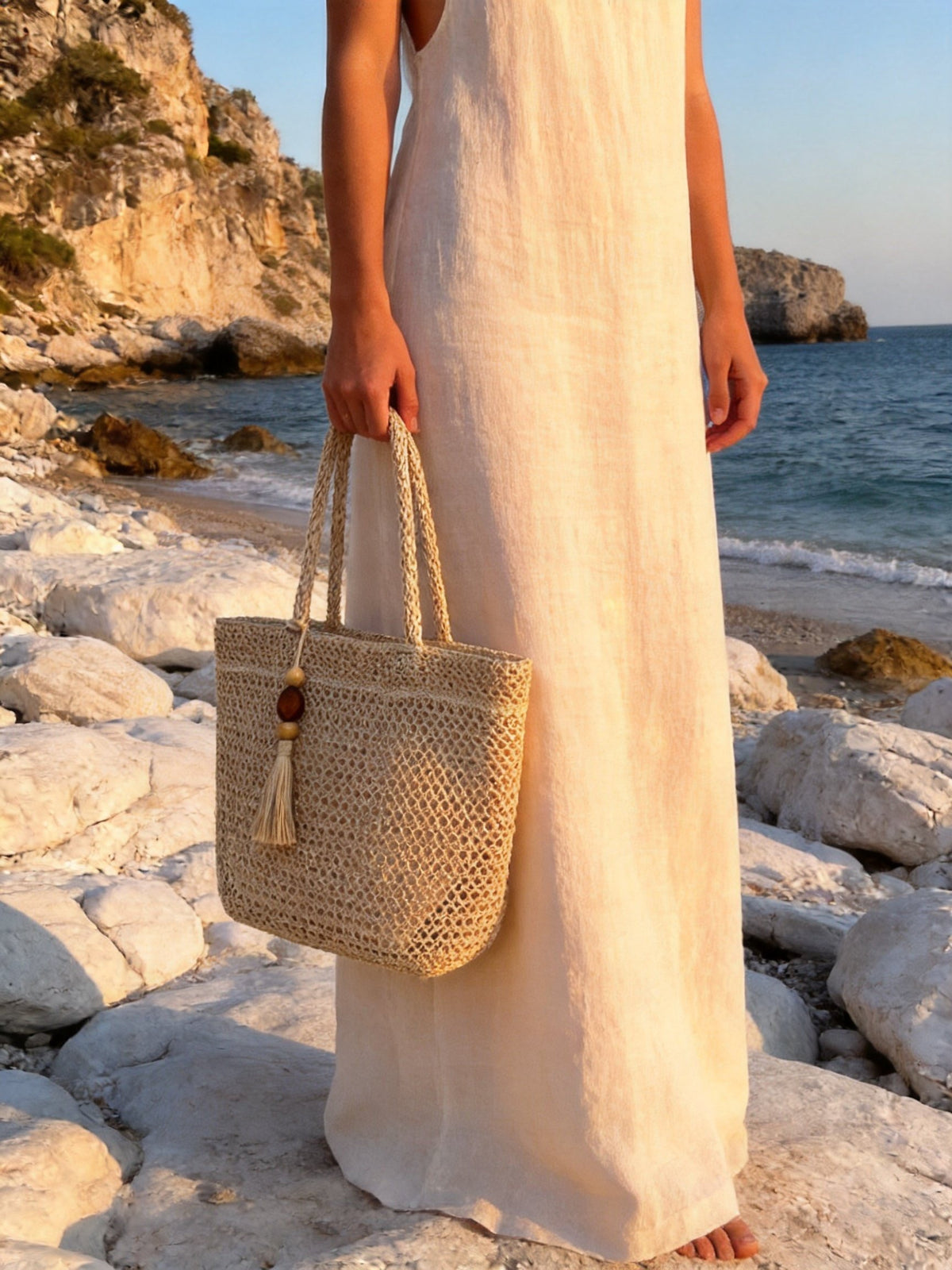 Borsa Tote Intrecciata Donna Estate 2026 | Shopper Mare Elegante Grande Capacità