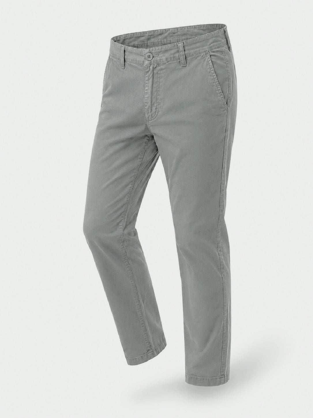 Pantaloni Chino Uomo in Cotone Elasticizzato Slim Fit 44-54 203 Grigio Fumo