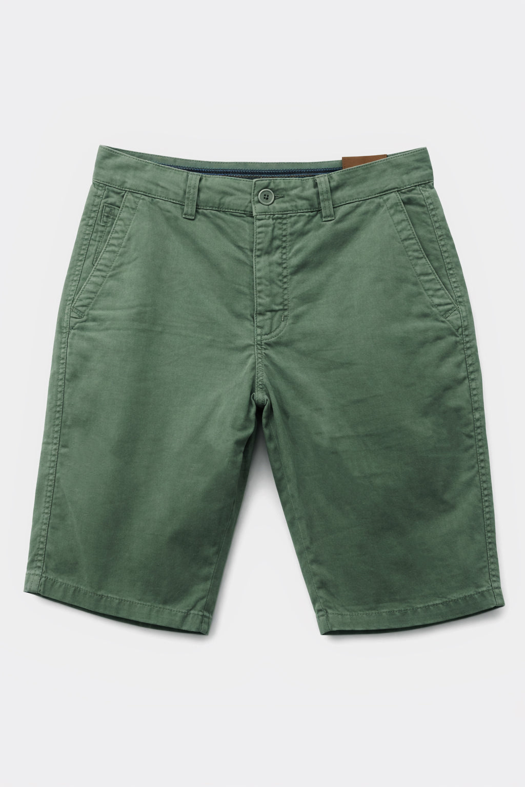 Bermuda Uomo Cotone Elasticizzato Slim Fit Turchese Estivi Casual - 7902 Verde militare