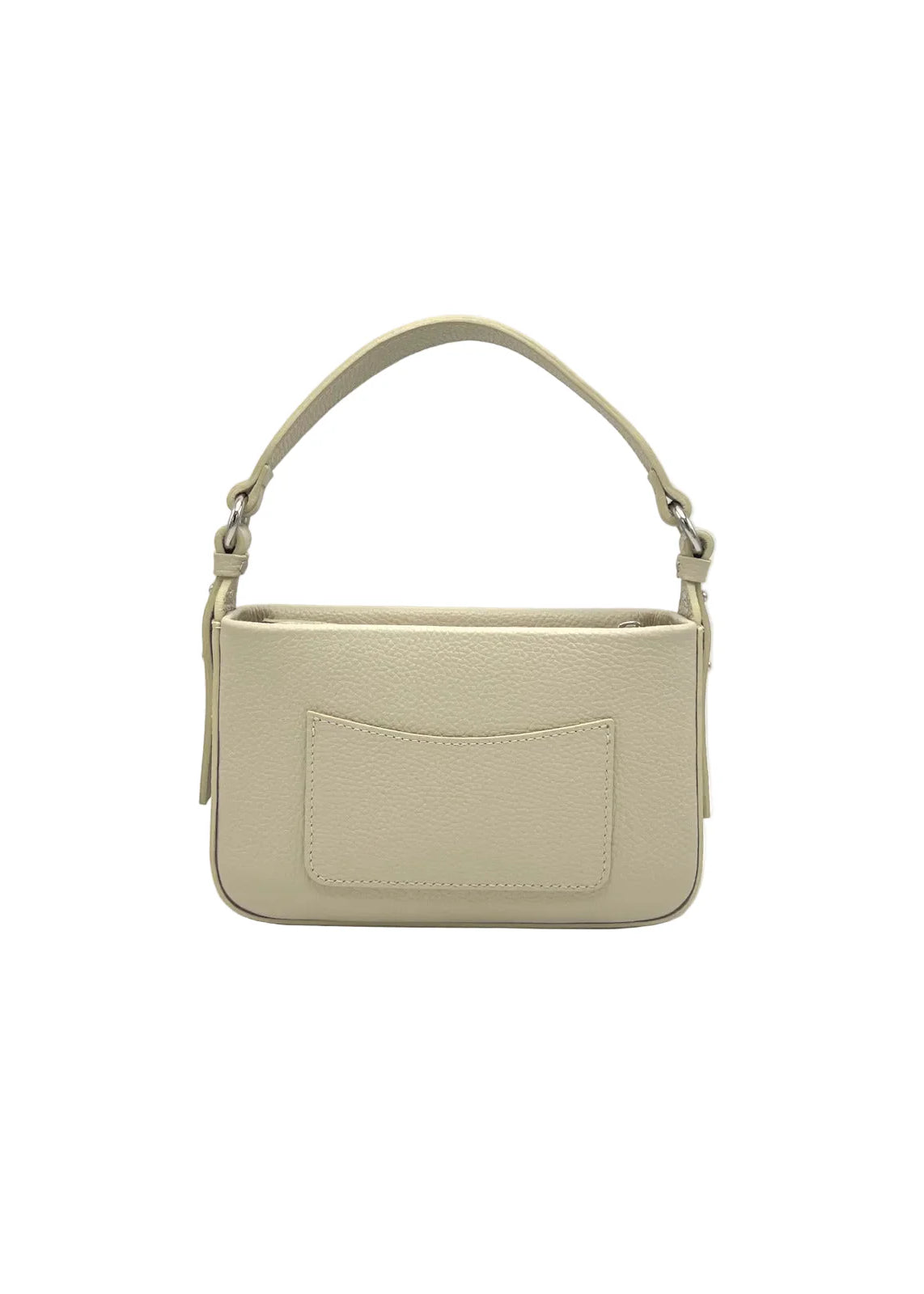 Borsa a tracolla piccola in vera pelle, Made in Italy, art. 112753 Beige