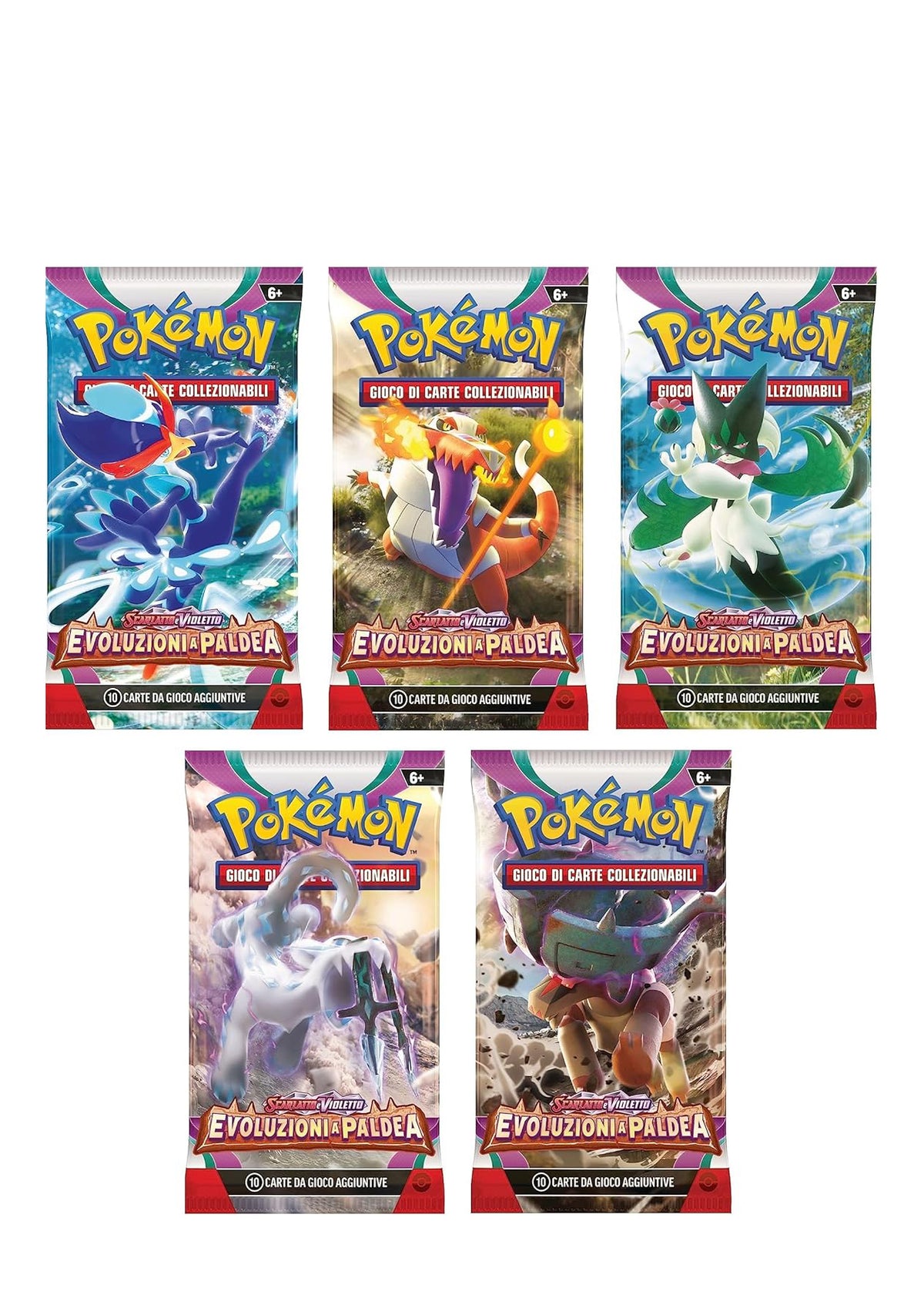 Pokémon GCC Busta Singola 10 Carte | Scarlatto & Violetto – Evoluzioni a Paldea | Italiano