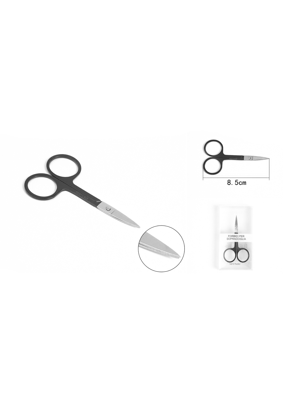 Forbici per Sopracciglia 8,5cm Acciaio Inossidabile | Taglio Preciso – WYNIE