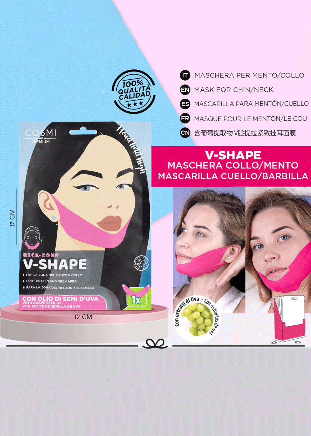 Maschera mento v line