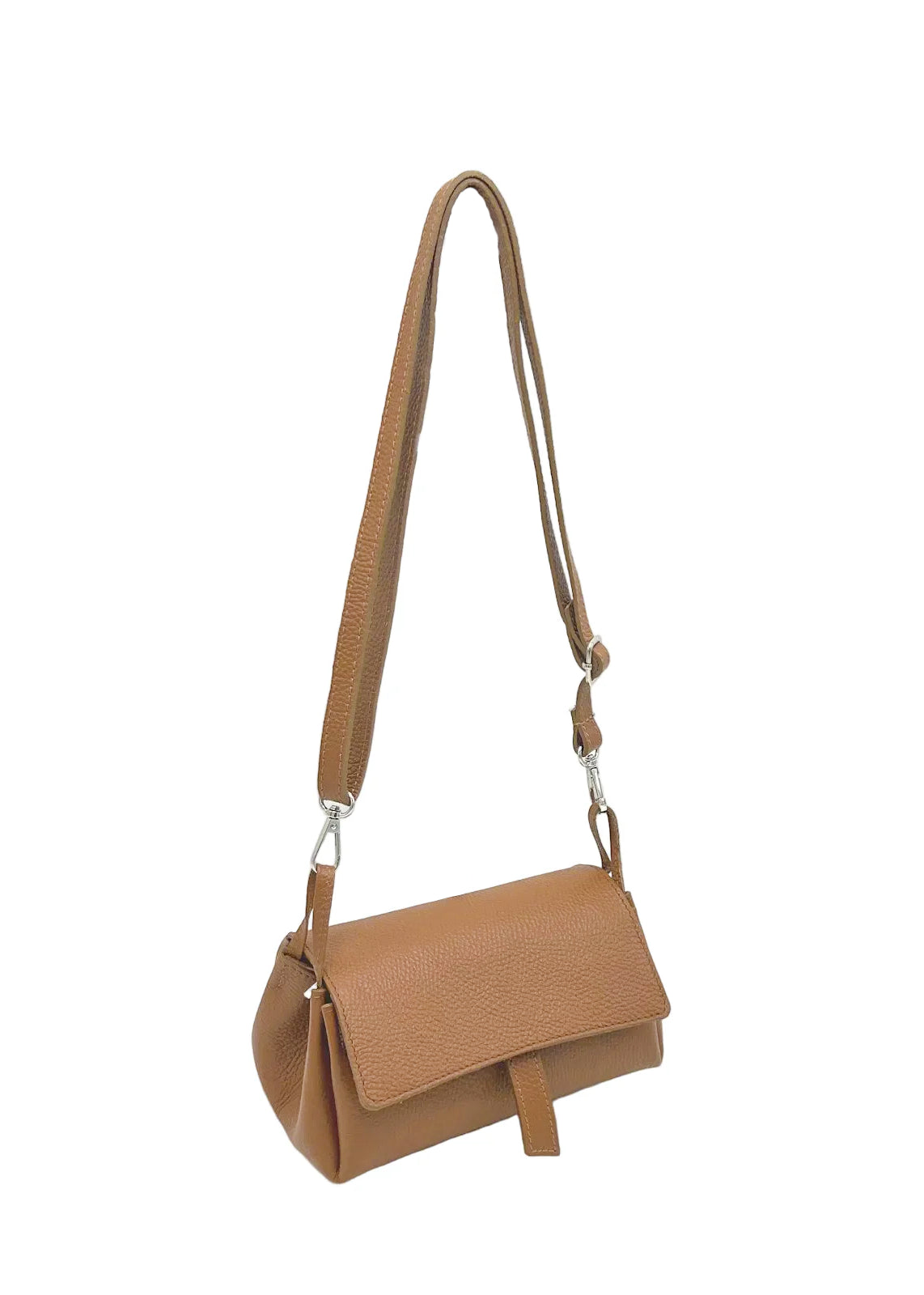 Borsa a Tracolla da Donna in Vera Pelle, Tracolla Removibile, Made in Italy – art. 112725 Marrone