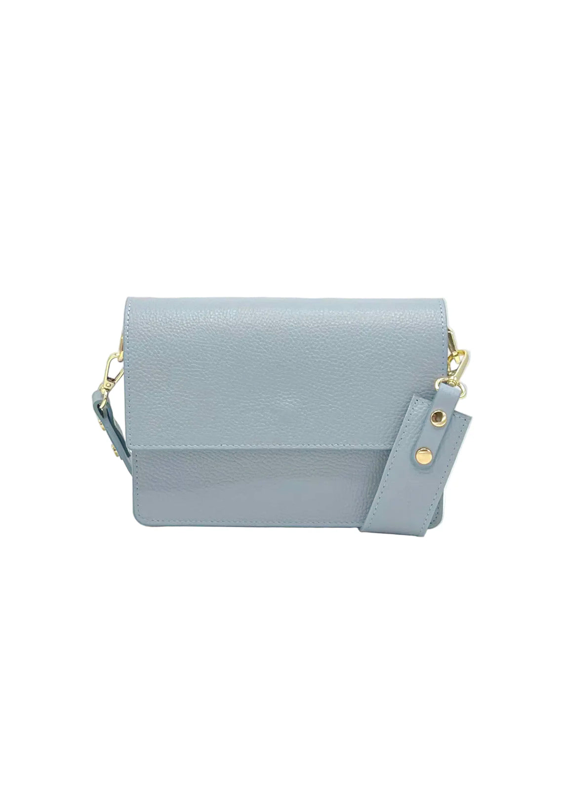 Borsa a Tracolla da Donna in Vera Pelle, 2 Tracolle Removibili, Made in Italy – art. 112540 Azzurro chiaro