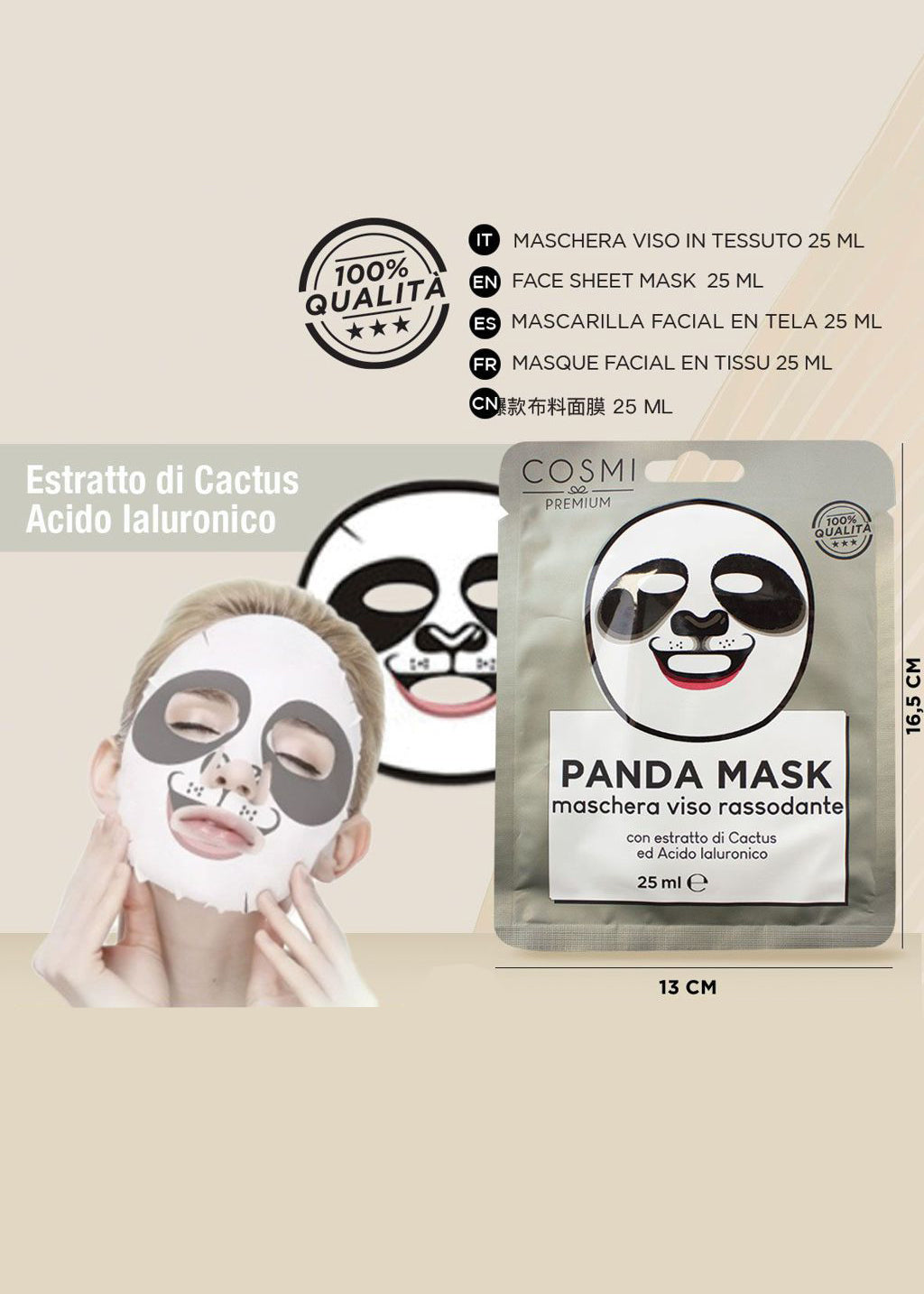 Maschera viso panda 25 ml