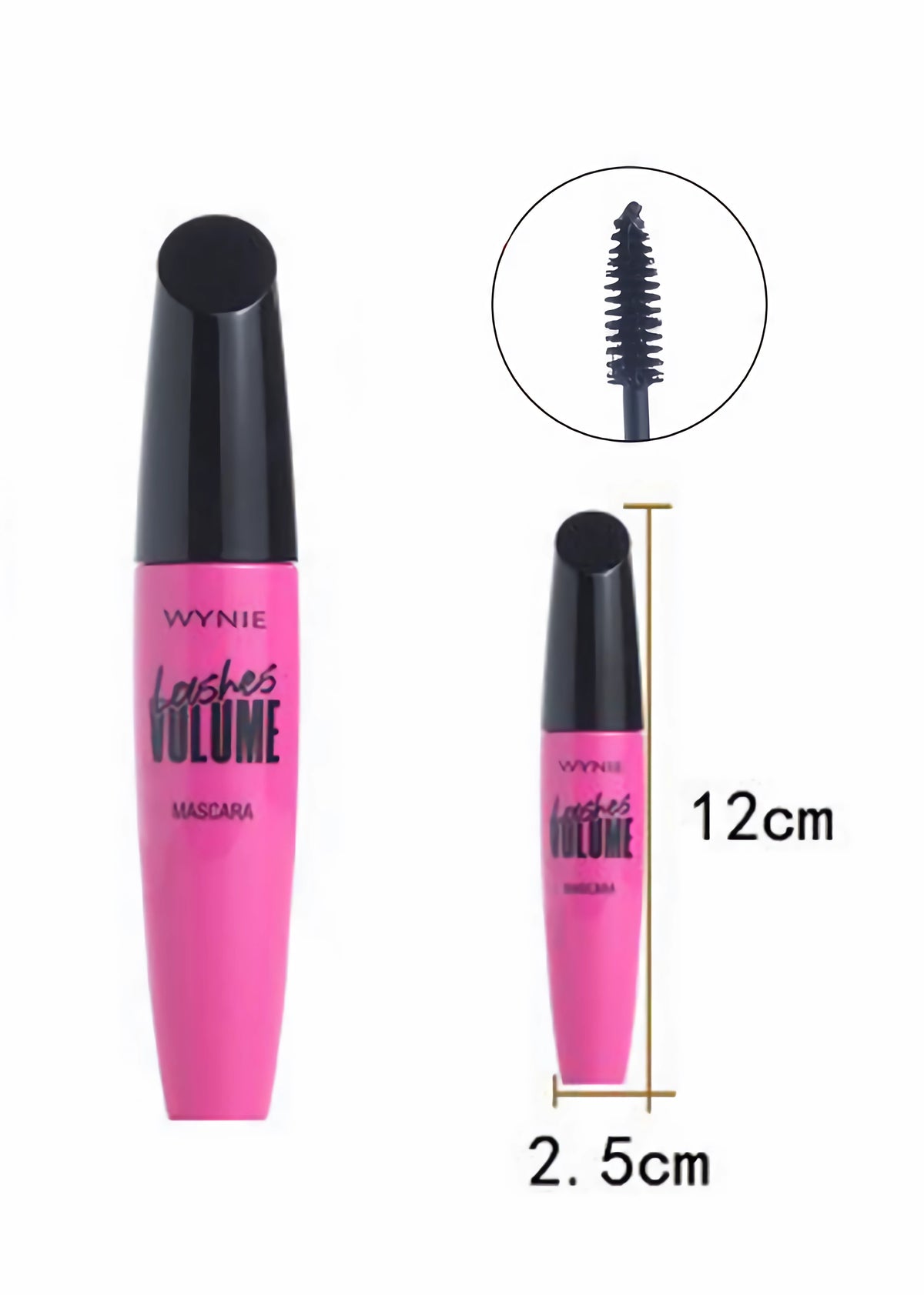 WYNIE Lashes Volume Mascara Waterproof Allungante e Volumizzante 15ml Nero