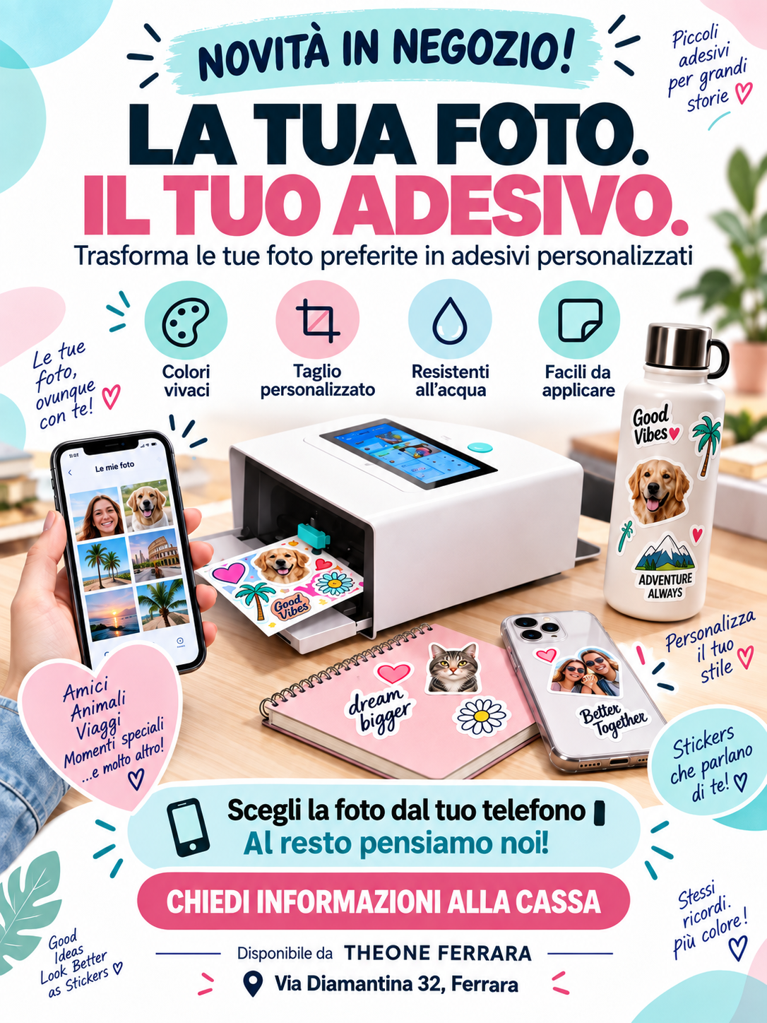 Adesivi Personalizzati con Foto – Fino a 18 Foto Ritagliate