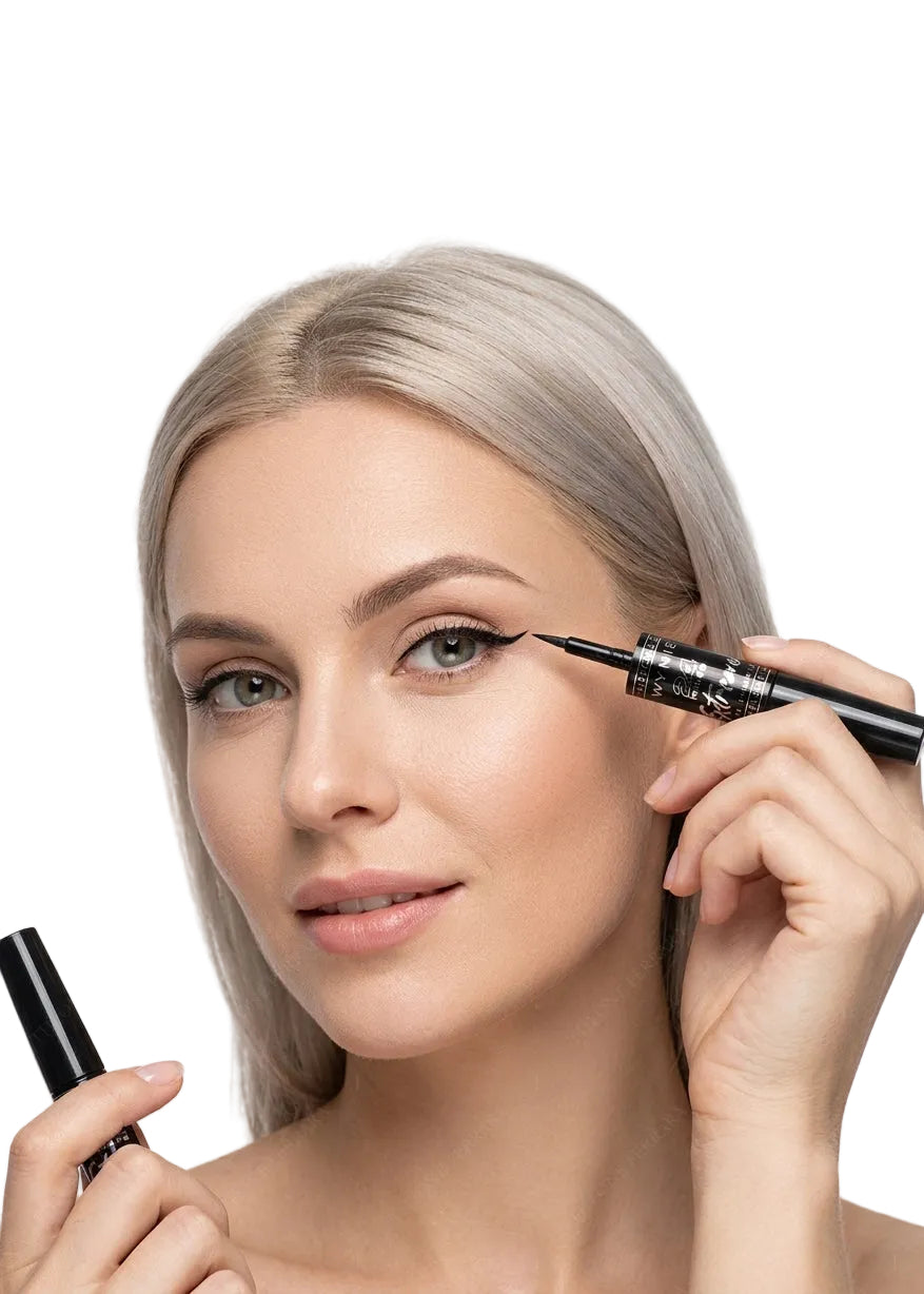WYNIE Mascara Volume Estremo 24H Waterproof + Eyeliner di Precisione 6ml