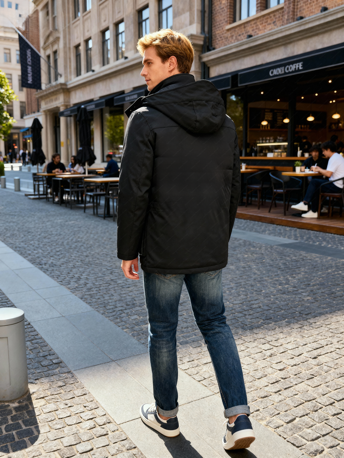 Parka Uomo Imbottito Invernale – Giacca Tecnica Impermeabile e Antivento cb/090