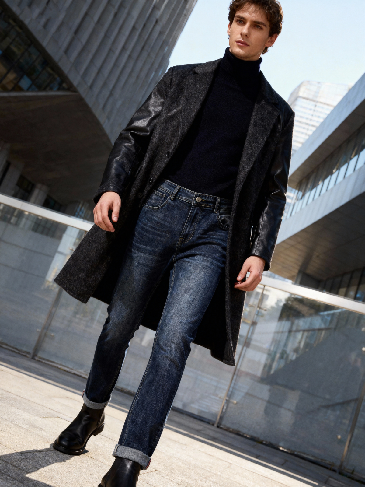 Jeans Uomo Regular Fit in Denim Elasticizzato – Lavaggio Blu Classico, Comodi e Versatili-3527