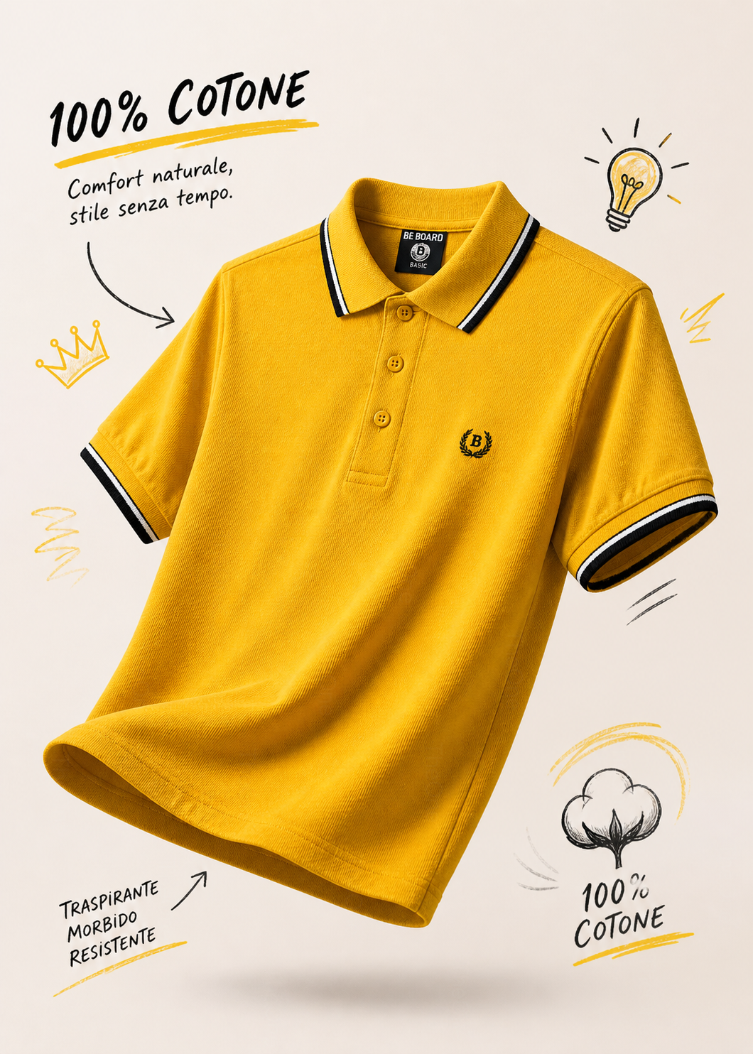 Polo Uomo 100% Cotone Manica Corta Tinta Unita Casual Estate Maglietta Uomo S-3XL