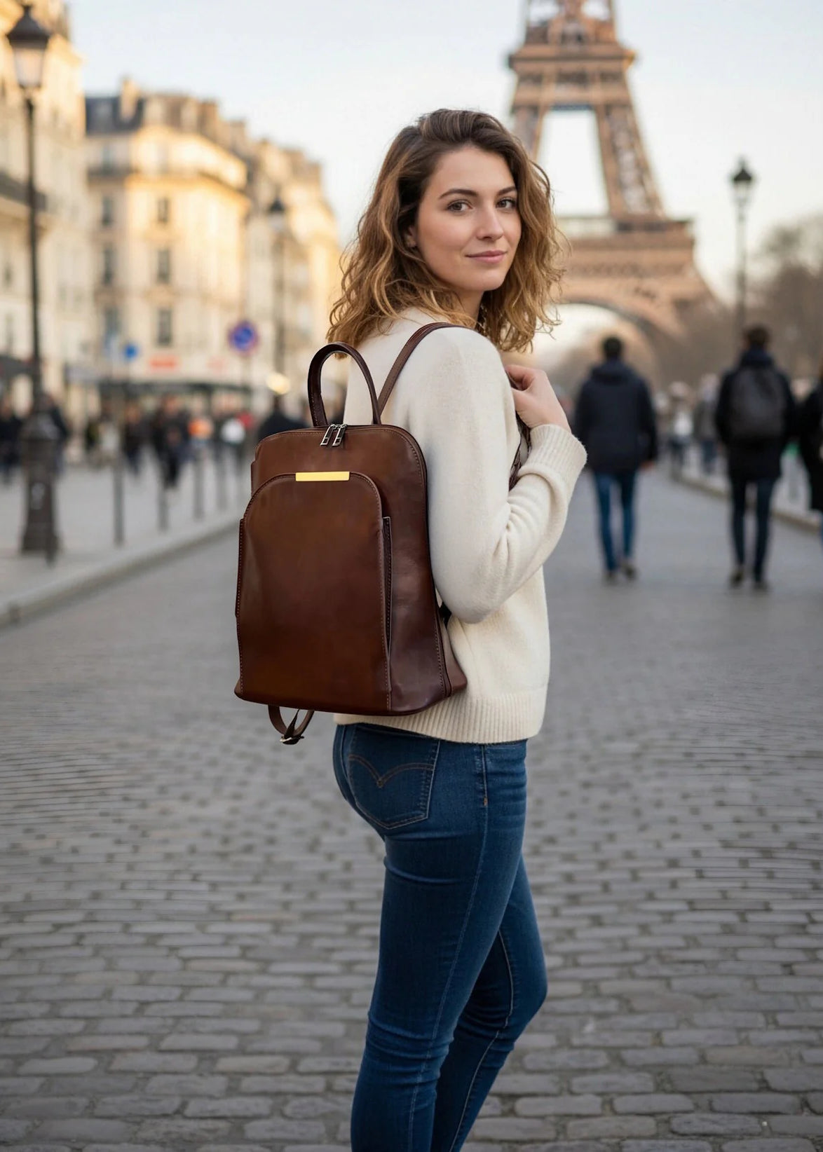 Zaino in Vera Pelle e Cuoio Conciato, Made in Italy – art. 112744