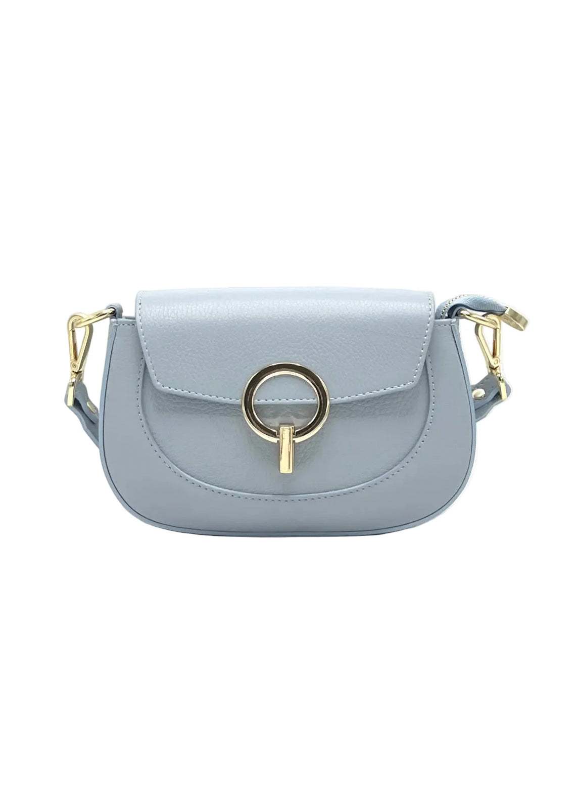 Borsa a Tracolla da Donna in Vera Pelle, 2 Tracolle Removibili, Made in Italy – art. 112735 Pietra Azzurra - 374