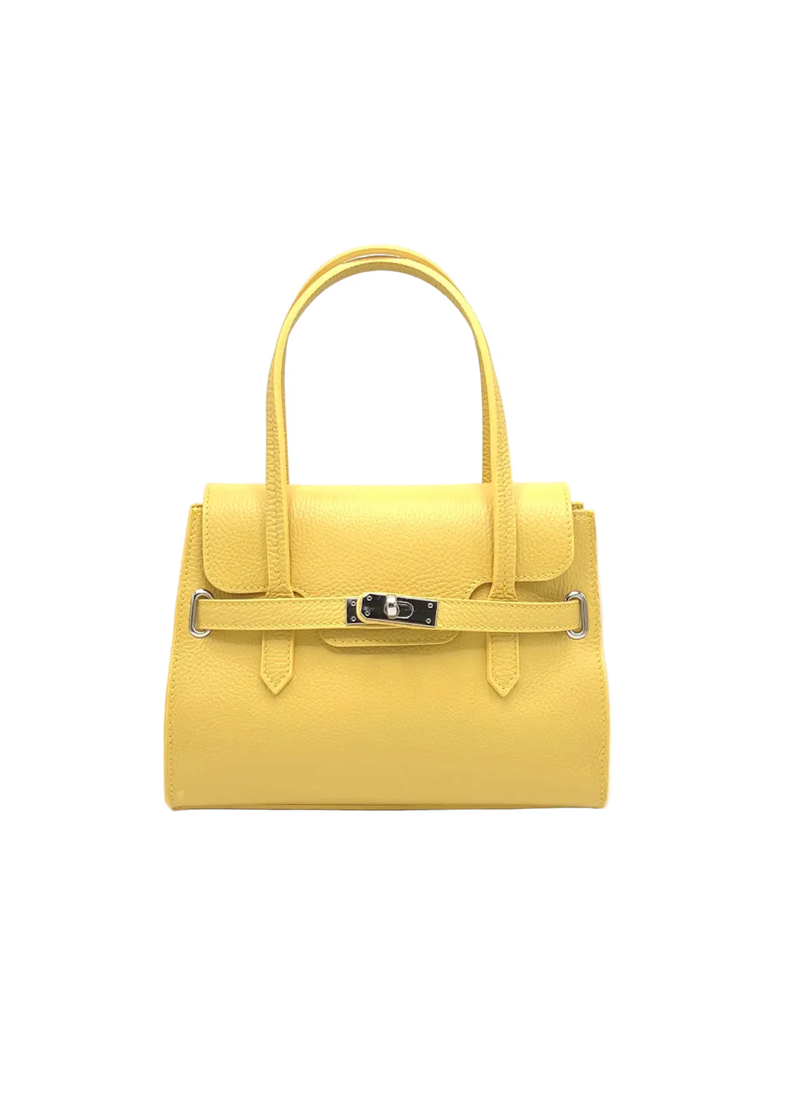 Borsa a Tracolla da Donna in Vera Pelle, Tracolla Removibile, Made in Italy – art. 112598 Giallo