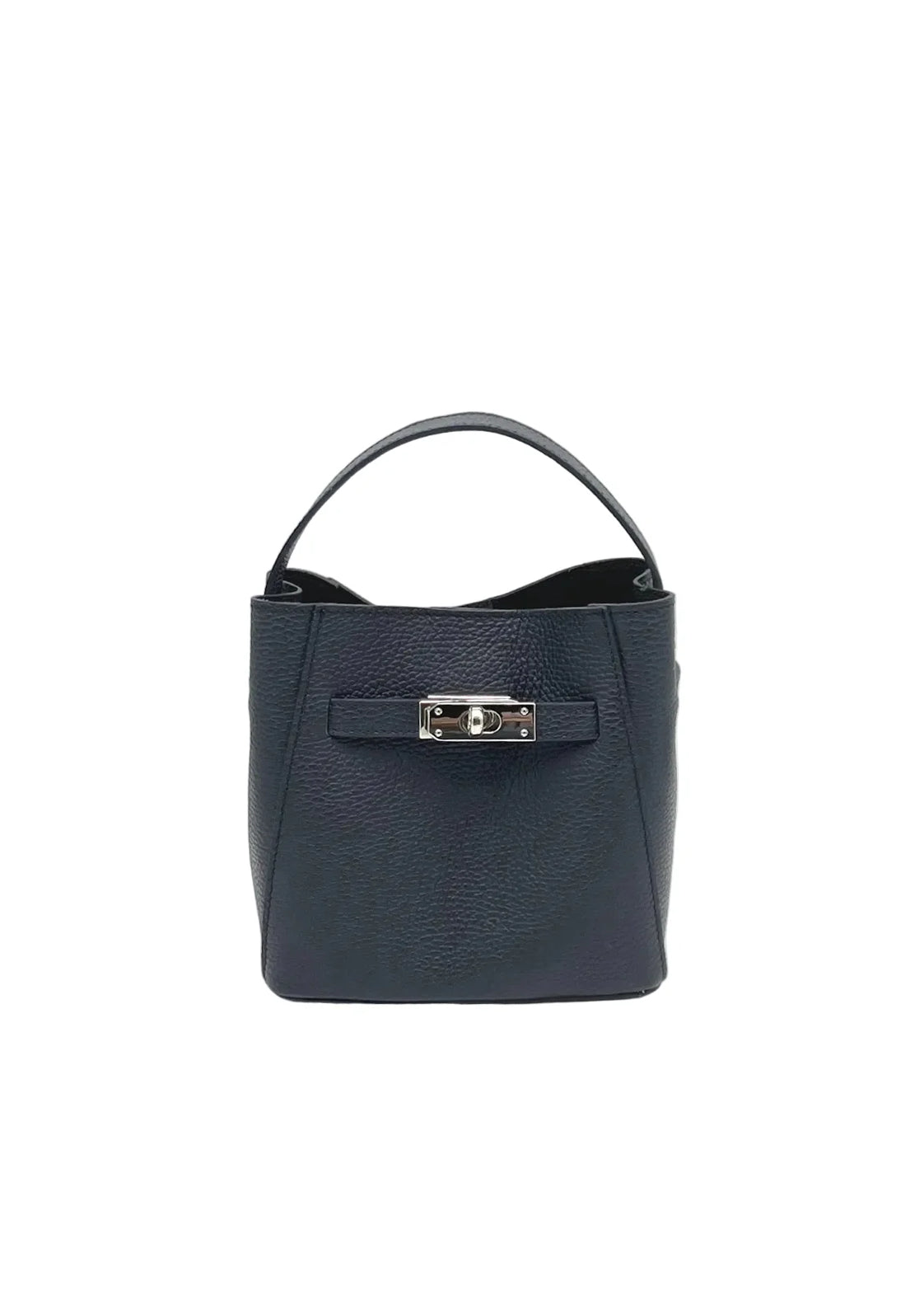Mini borsa a tracolla da donna in vera pelle, Made in Italy, art. 112726 Blue notte