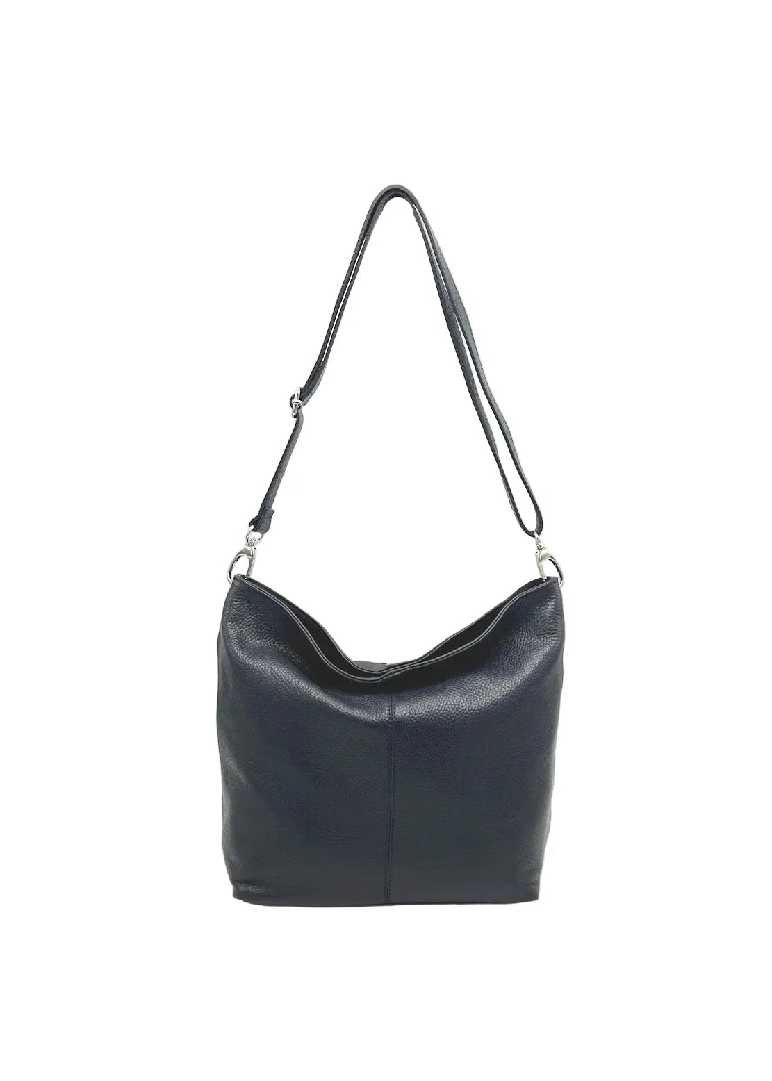 Borsa a Tracolla da Donna in Vera Pelle, Formato Verticale, Tracolla Removibile, Made in Italy – art. 112453 Blue Geranio