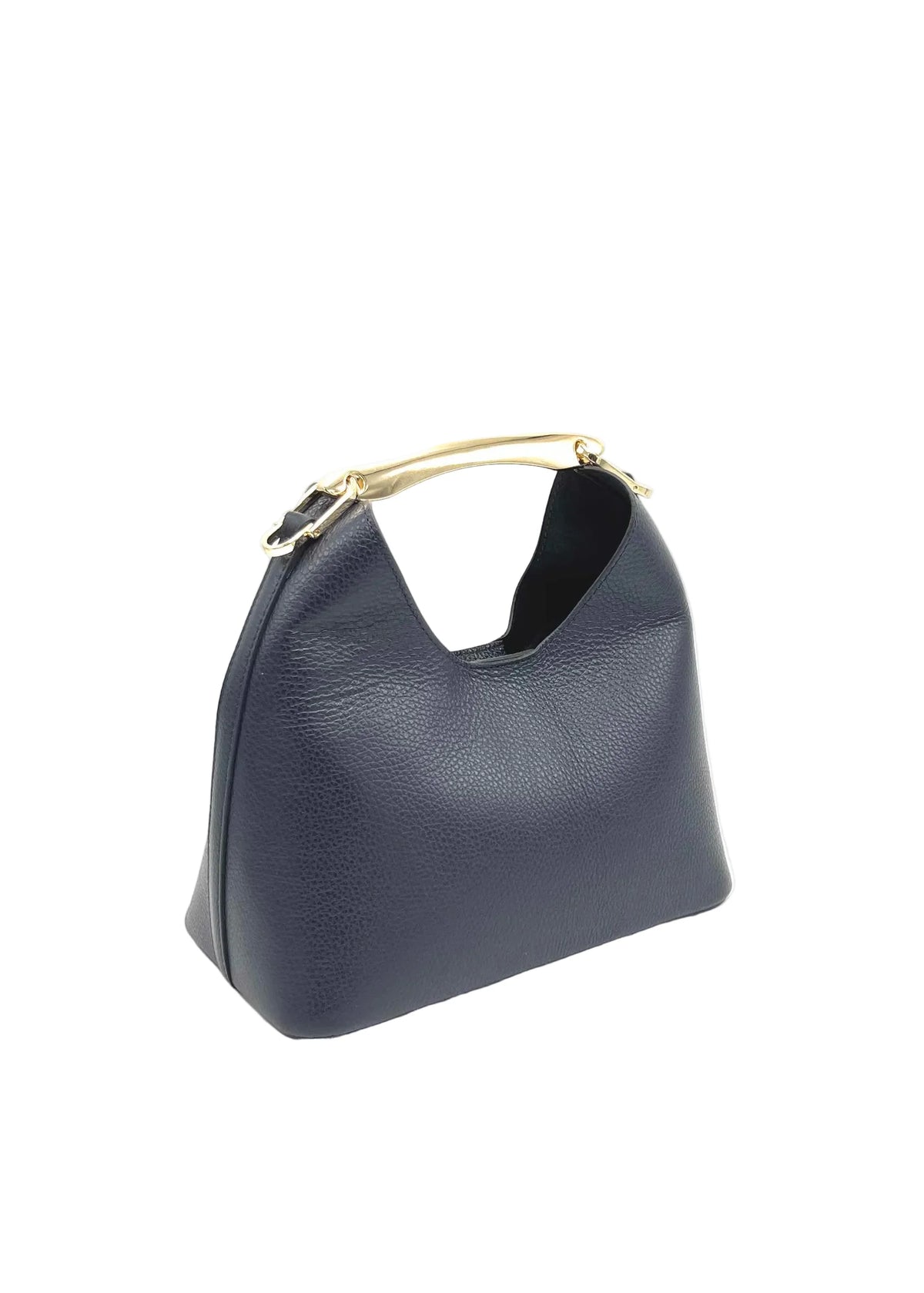 Borsa a Mano da Donna in Vera Pelle, Taglia Media, Tracolla Removibile, Made in Italy – art. 112732 Blue notte