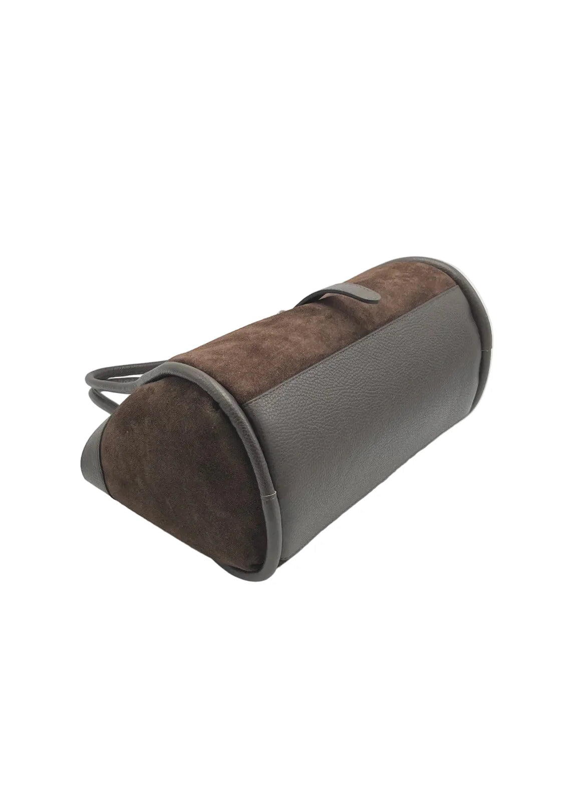 Borsa a Mano in Vera Pelle e Camoscio, Tracolla Removibile, Made in Italy – art. 112752