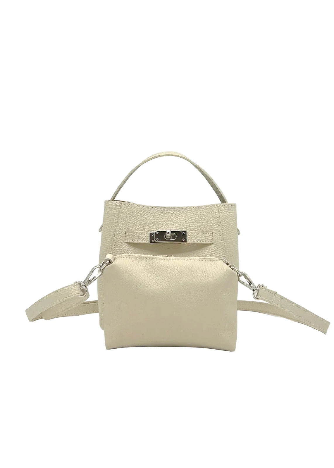 Mini borsa a tracolla da donna in vera pelle, Made in Italy, art. 112726