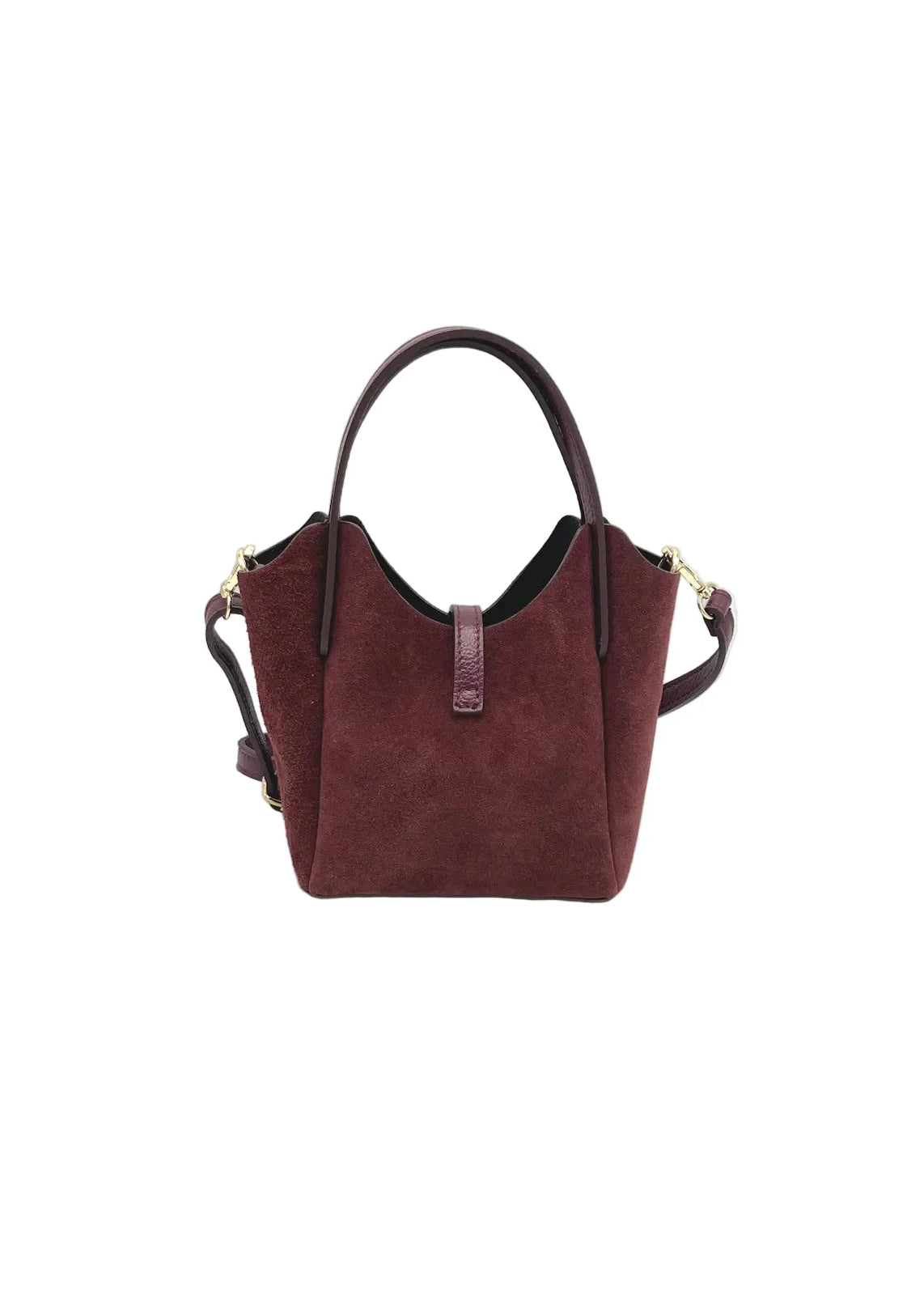 Borsa a Tracolla da Donna in Vera Pelle e Camoscio, Tracolla Removibile, Made in Italy – art. 112750
