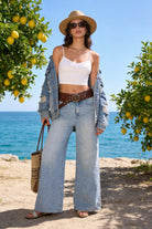 Jeans Donna Wide Leg con Cintura Inclusa – Denim Vita Alta 1747