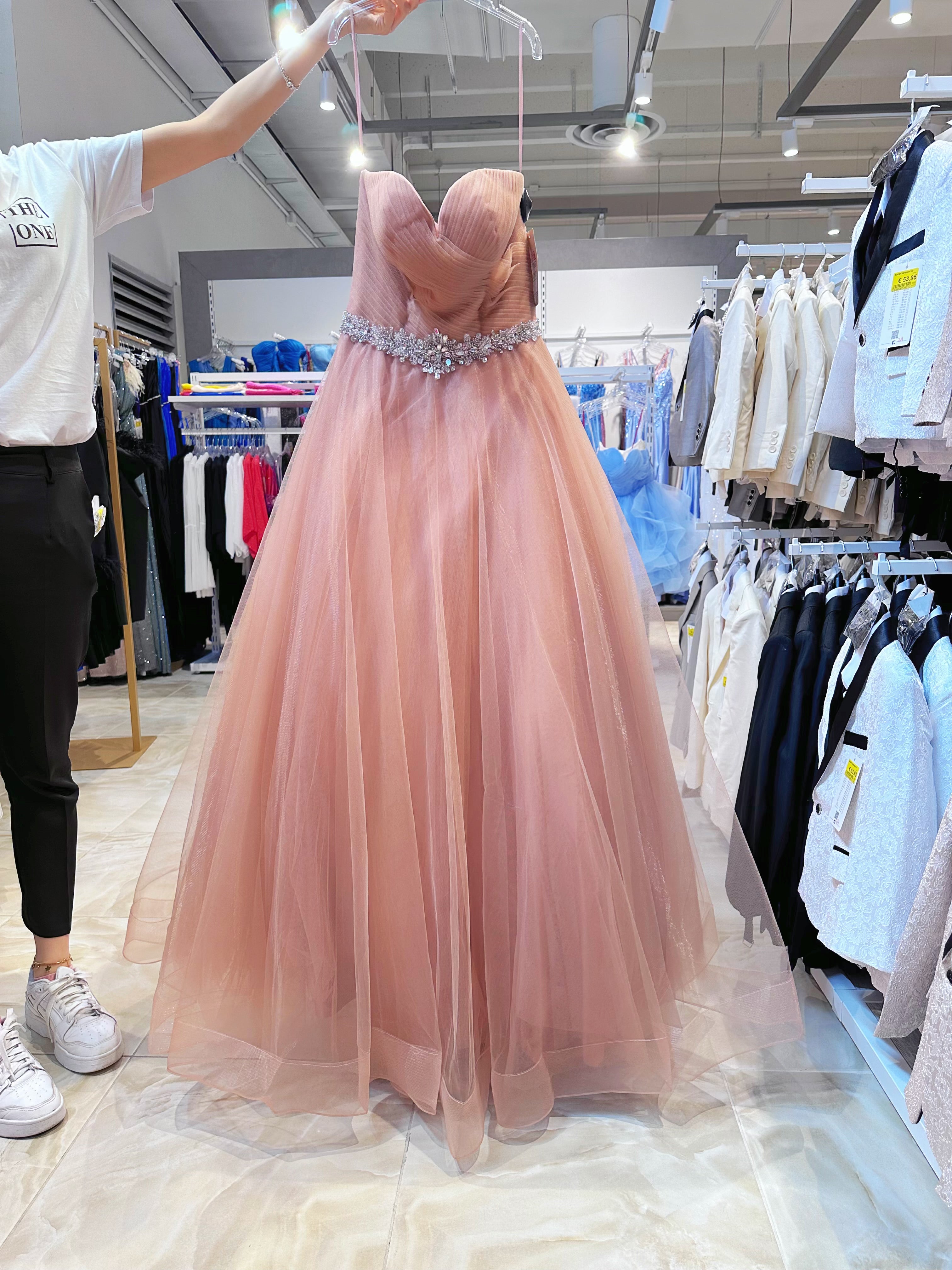 Abito elegante rosa antico