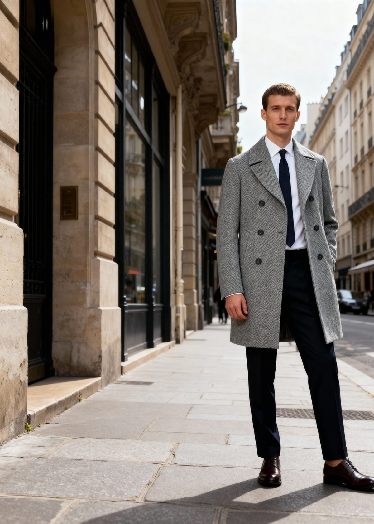 Cappotto Doppiopetto Uomo in Stile Sartoriale – Eleganza Metropolitana
