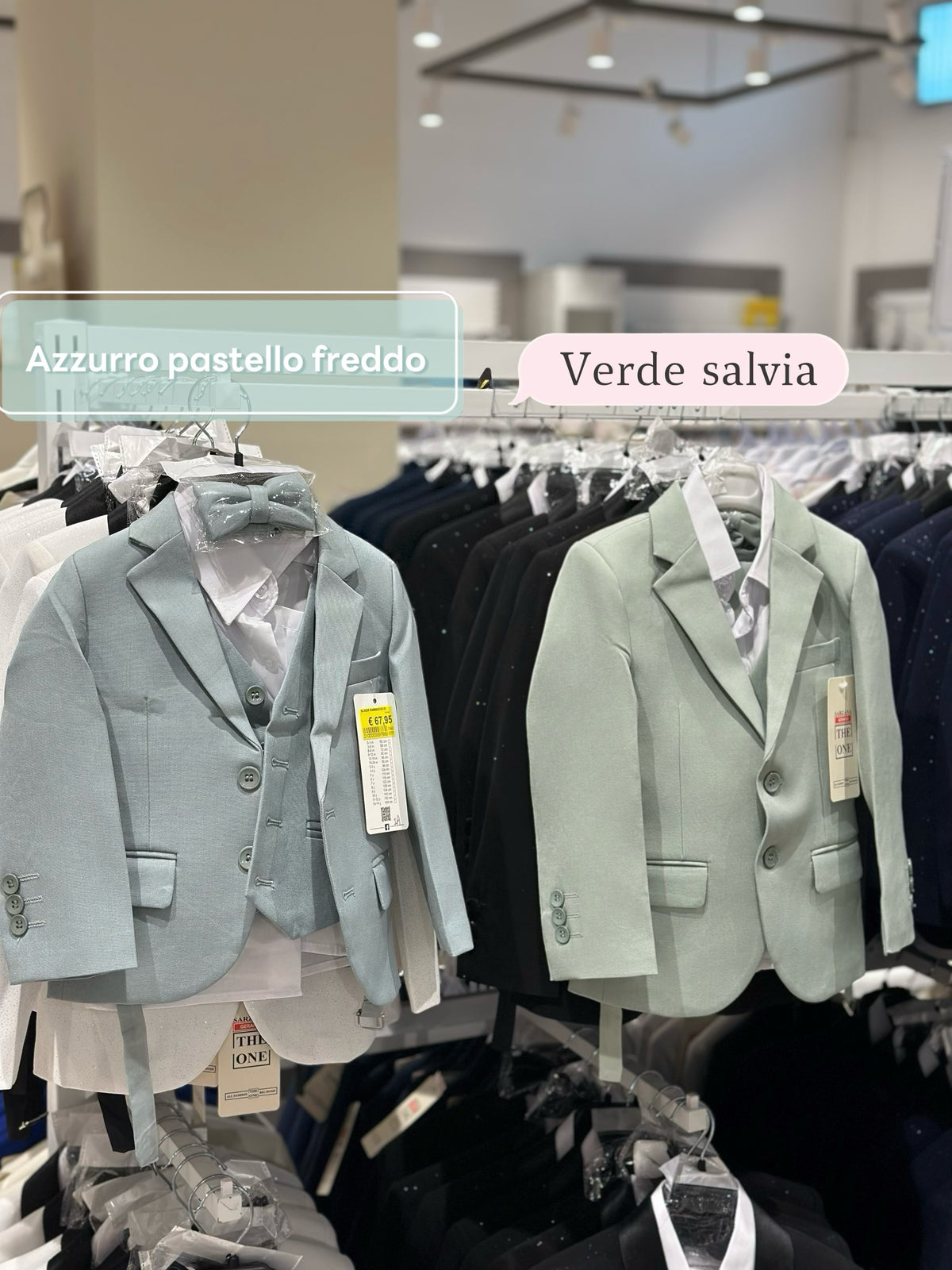 Completo Bambino Matrimonio Verde Salvia 5 Pezzi Elegante 1-16 Anni