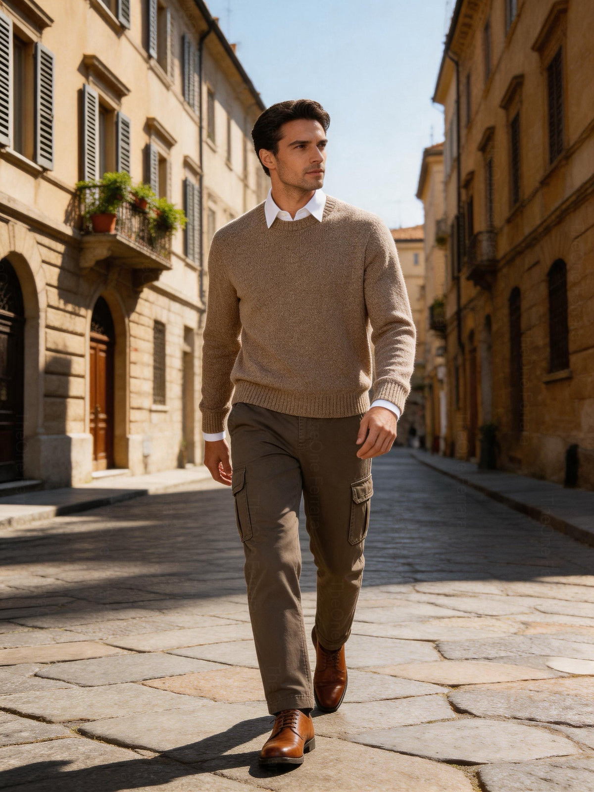 Pantaloni Cargo Uomo in Cotone Premium Regular Fit Autunno Inverno IT 46-60