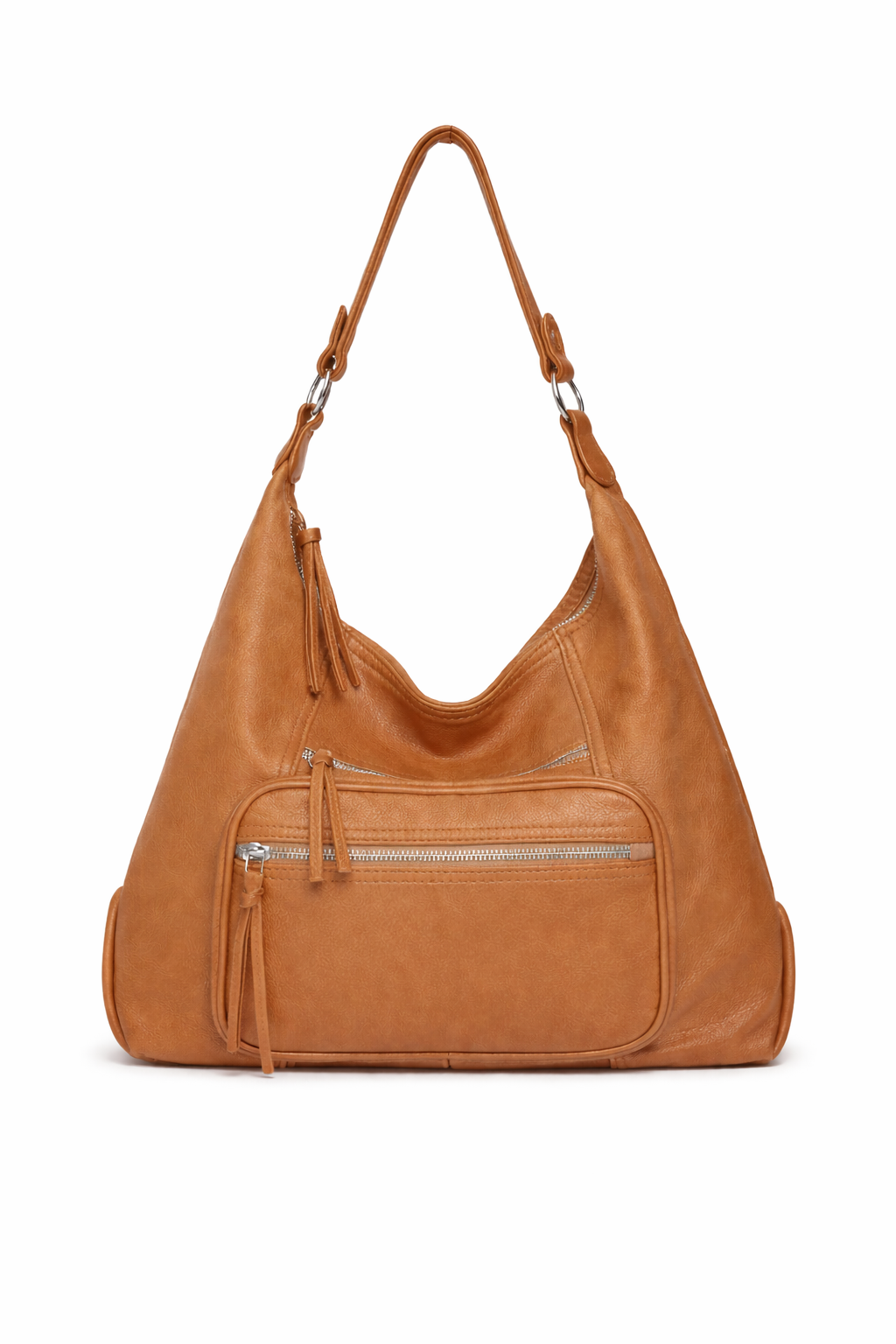 Borsa Donna Elegante a Quadri 34cm – Shopper Strutturata con Tracolla | Borsa Lavoro Chic 8040 Marrone - 378 40X37X14cm