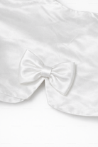 Bolero Bianco Bambina Elegante 2-14 Anni – Coprispalle Cerimonia con Fiocco Posteriore-23076