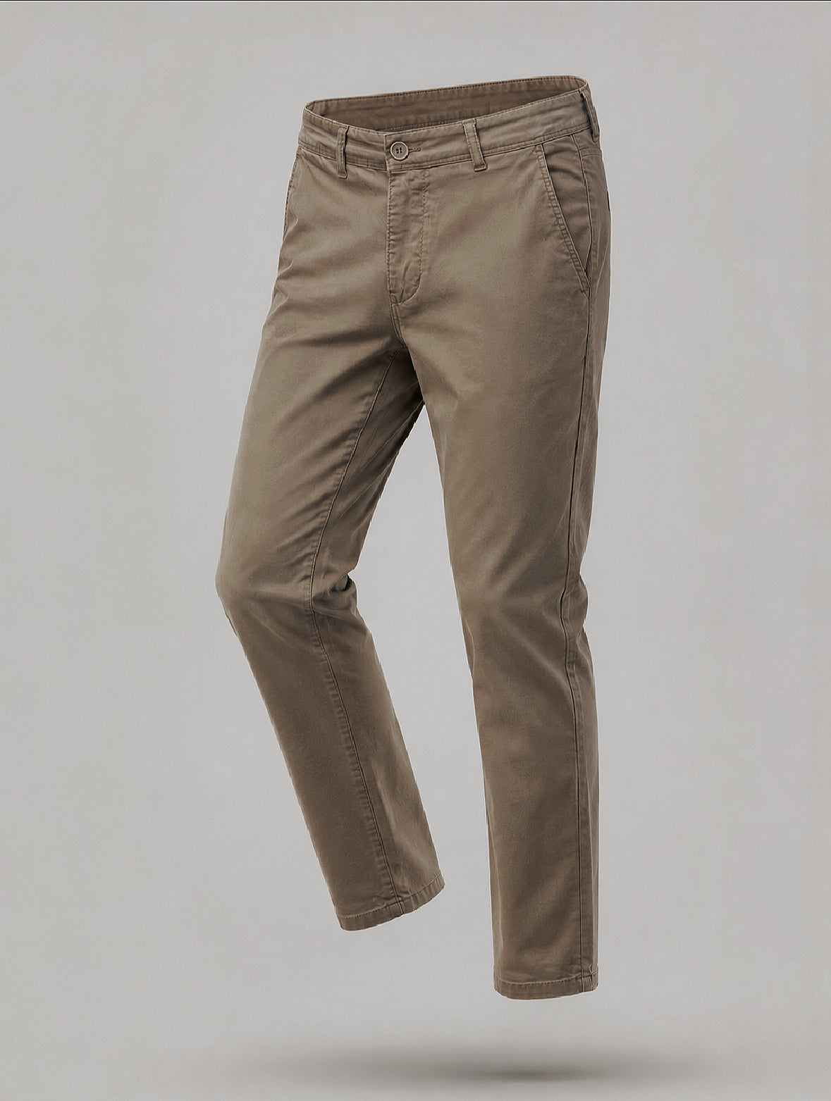 Pantaloni Chino Uomo in Cotone Elasticizzato Slim Fit 44-54 203 Caffe