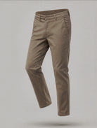 Pantaloni Chino Uomo in Cotone Elasticizzato Slim Fit 44-54 203 Caffe