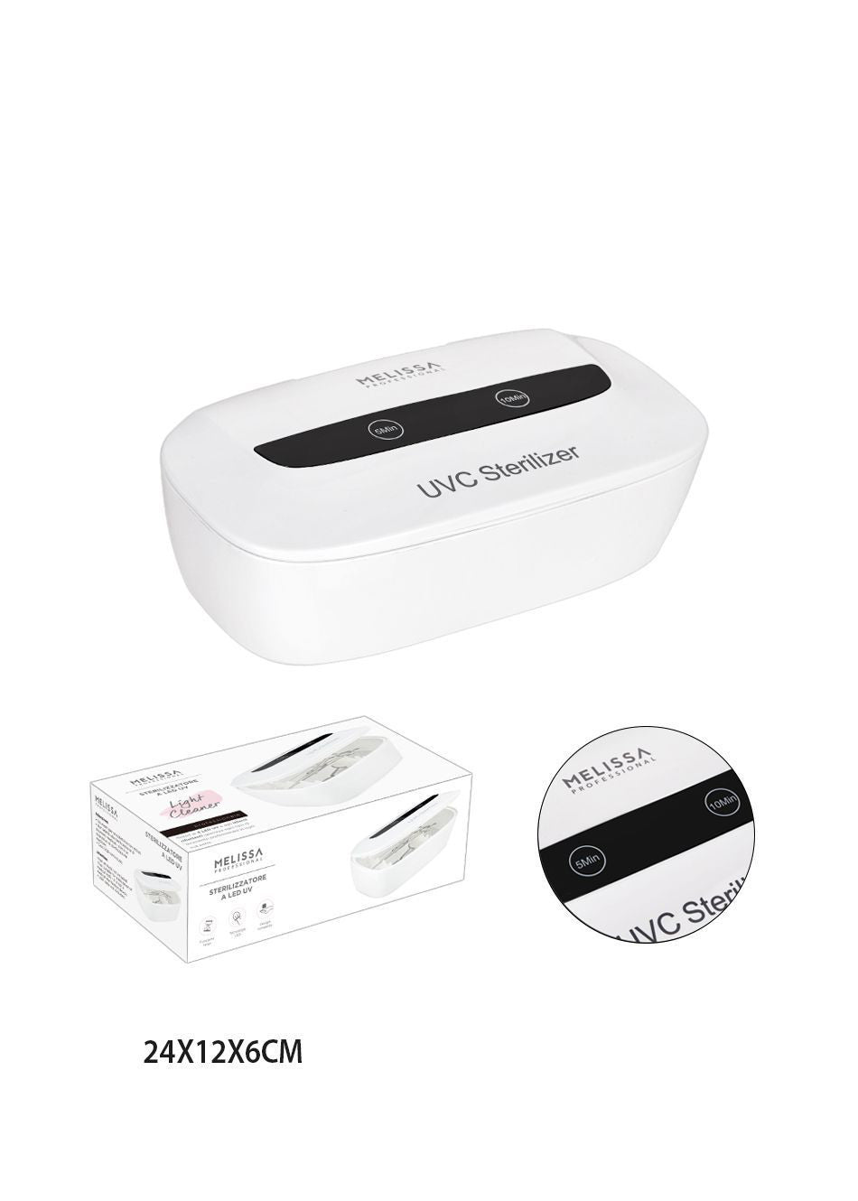 Sterilizzatore a Led UV 24x12x6 cm 0.8 L