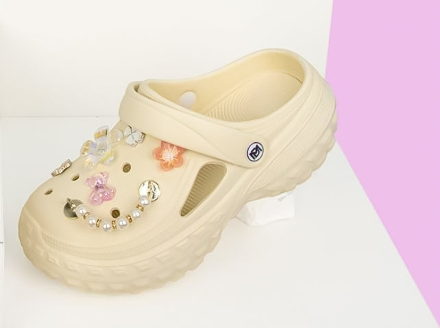 Scarpe Principessa Brillante” – Brilla ad ogni passo!4.5CM Beige