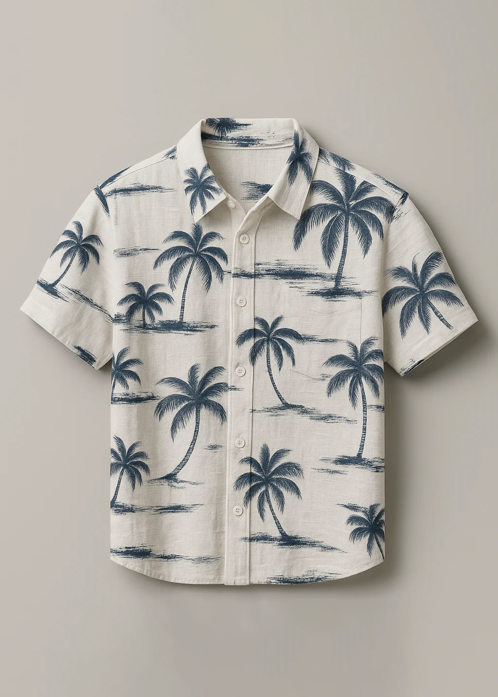 Camicia Uomo contone Palme | Moda Estate Mare 2025