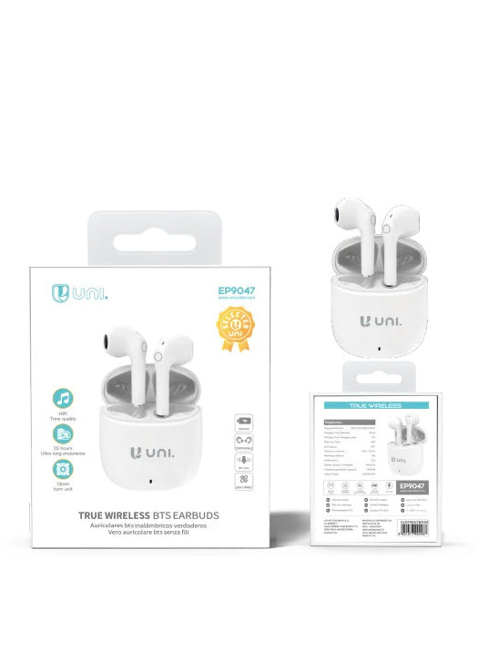 Auricolari Bluetooth Semi-In-Ear UNI-TWS – 60H Autonomia, Bluetooth 5.3 | UNICO