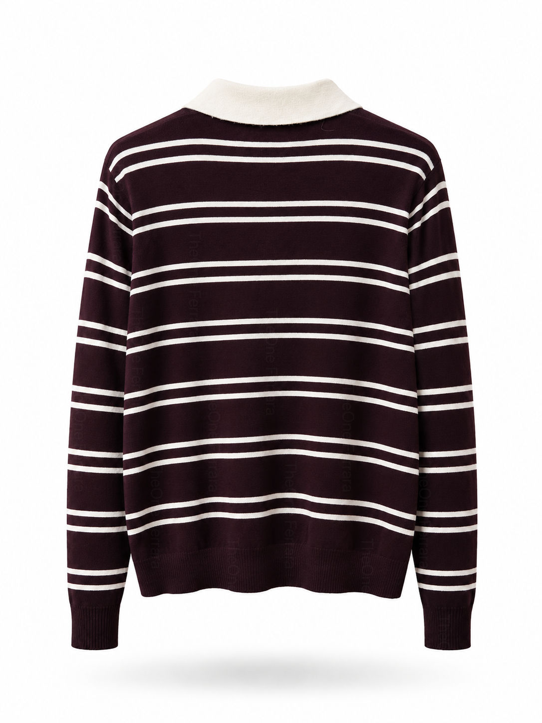 Maglia Polo Donna a Righe con Colletto e Bottoni 69048