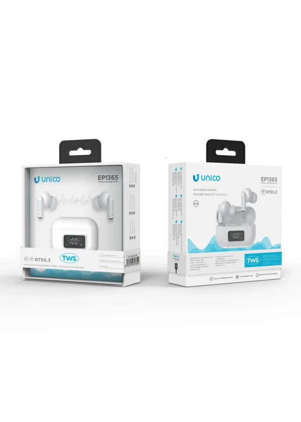Auricolari Bluetooth TWS In-Ear con Display Digitale – Bluetooth 5.3 | UNICO