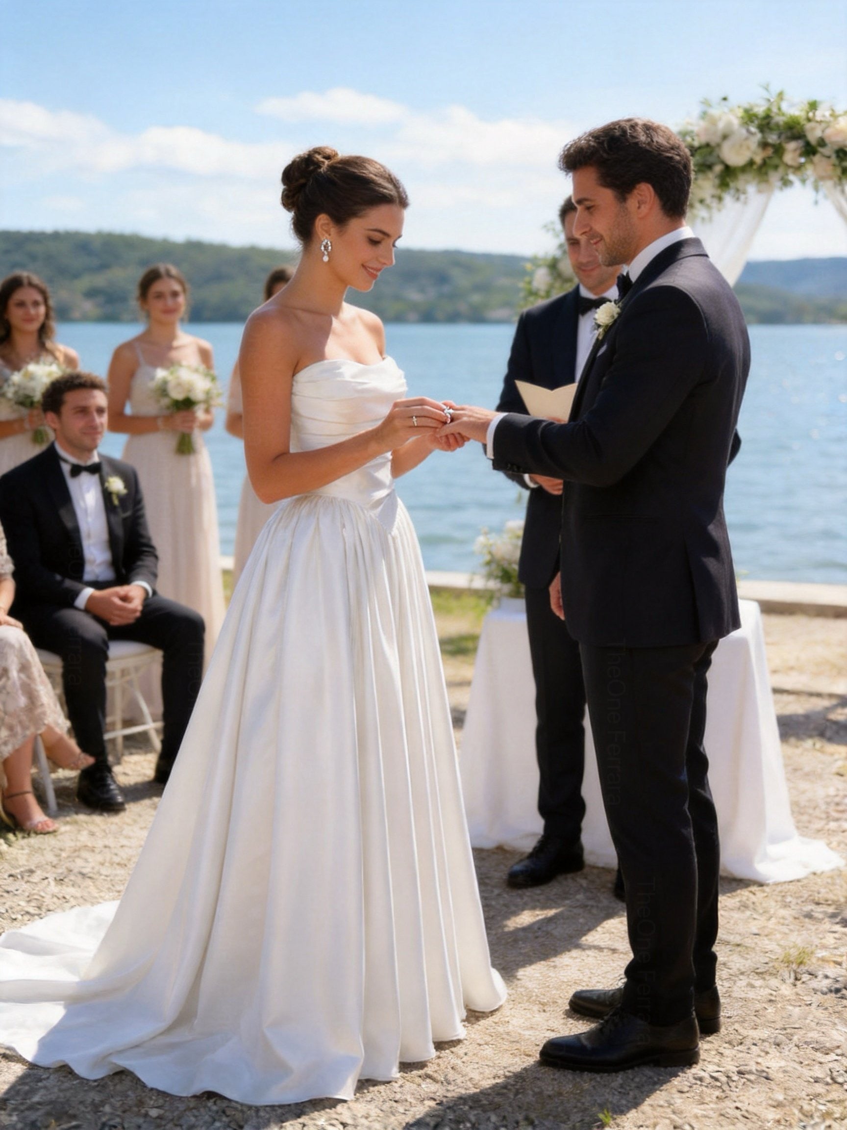 Abito da Sposa Senza Spalline in Raso – Principessa Elegante