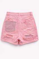 Shorts Jeans Donna Rosa – Vita Alta Denim Estivo Casual 5142 Rosa