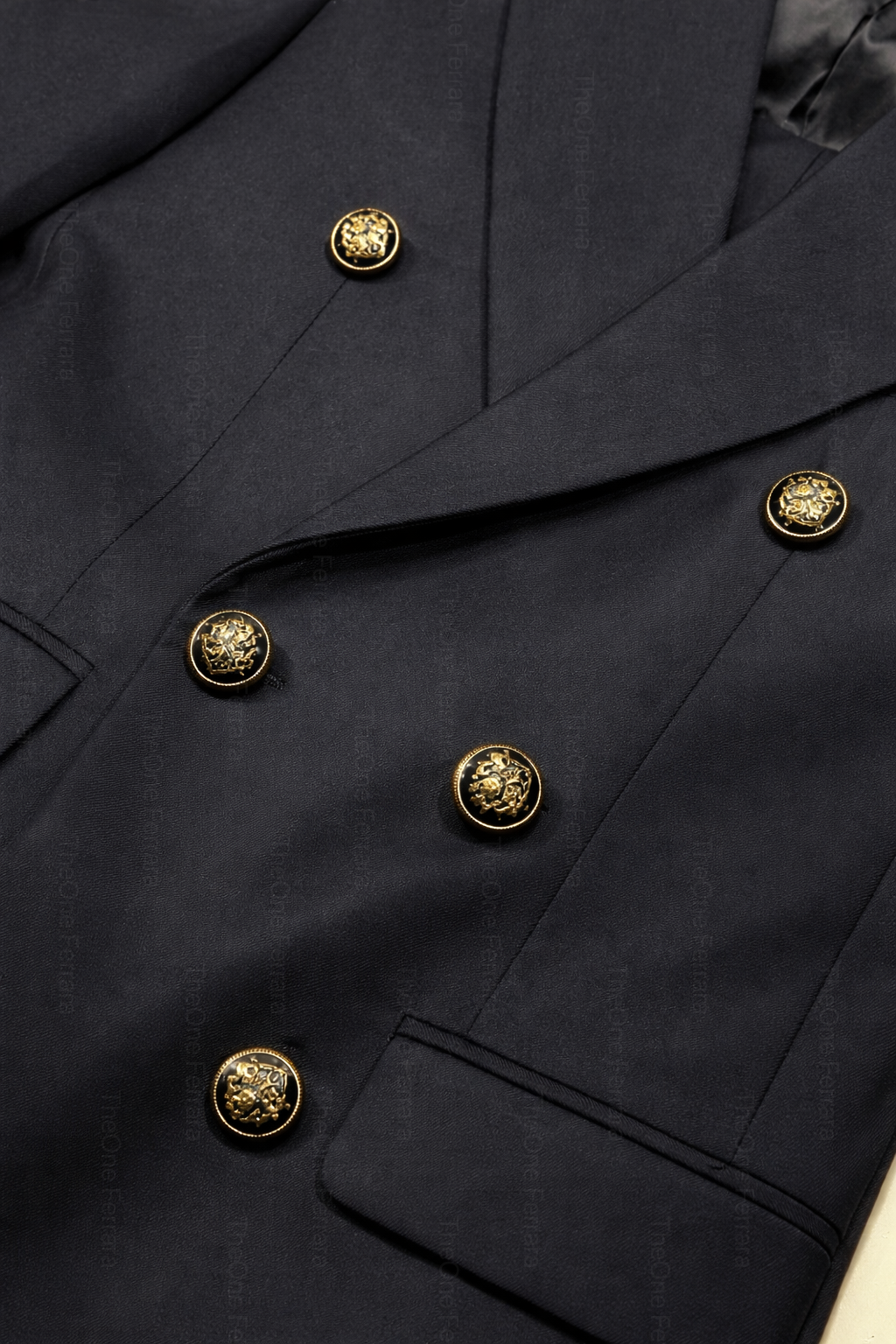 Abito Uomo Doppiopetto Blu Navy 2 Pezzi (Giacca + Pantaloni) con Bottoni Dorati | Cerimonia Business | Taglie 44–60 | ZLS10018