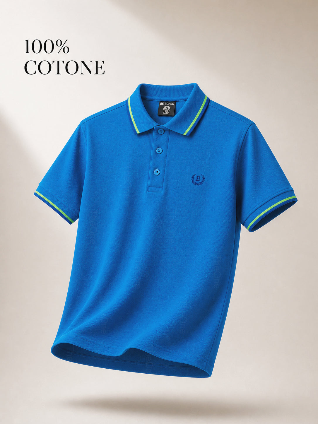 Polo Uomo 100% Cotone Manica Corta Tinta Unita Casual Estate Maglietta Uomo S-3XL Azzurro