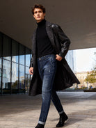Jeans Uomo Slim Fit Elasticizzato – Denim Blu Lavato, Casual e Versatile-3507