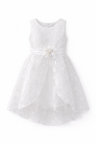 Abito Prima Comunione 2026 Bambina 4-12 Anni – Vestito Bianco Elegante in Pizzo per Cerimonia Primavera Estate 22023 Bianco